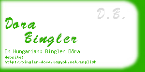 dora bingler business card