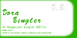 dora bingler business card